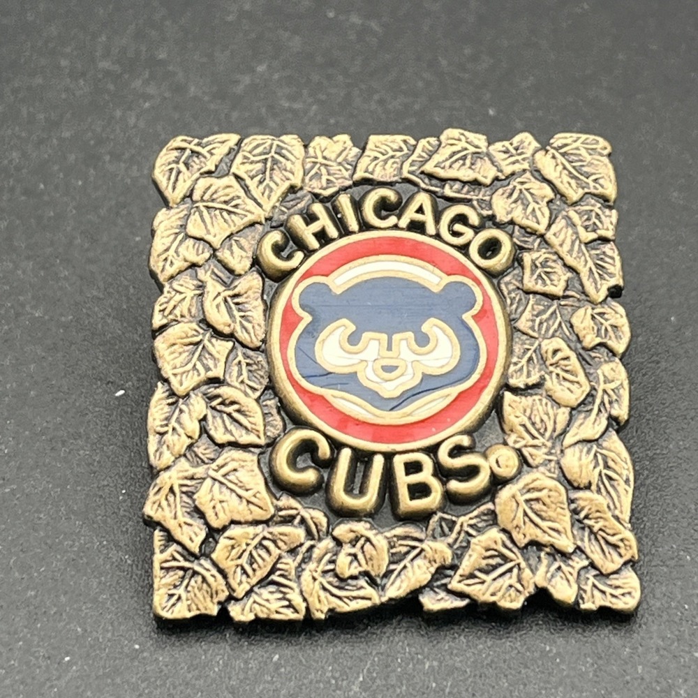 MLB Baseball Chicago Cubs Bronze Tone Lapel Hat Pin LE 5000
